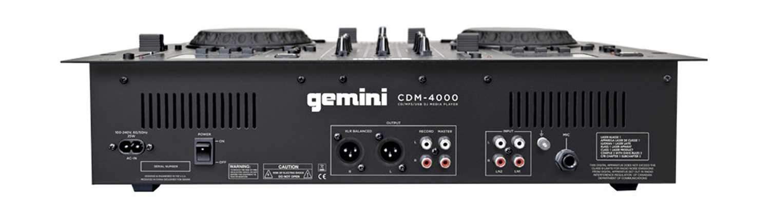 Gemini CDM4000 Dual CD MP3 USB DJ Mixer & Player - ProSound and Stage Lighting