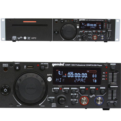 Gemini CDMP-1300 Single 2U CD/USB/MP3 Player - ProSound and Stage Lighting
