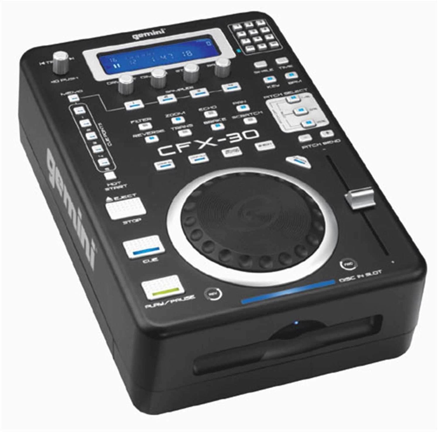 Gemini CFX-30 Table Top CD Player with Scratching - ProSound and Stage Lighting
