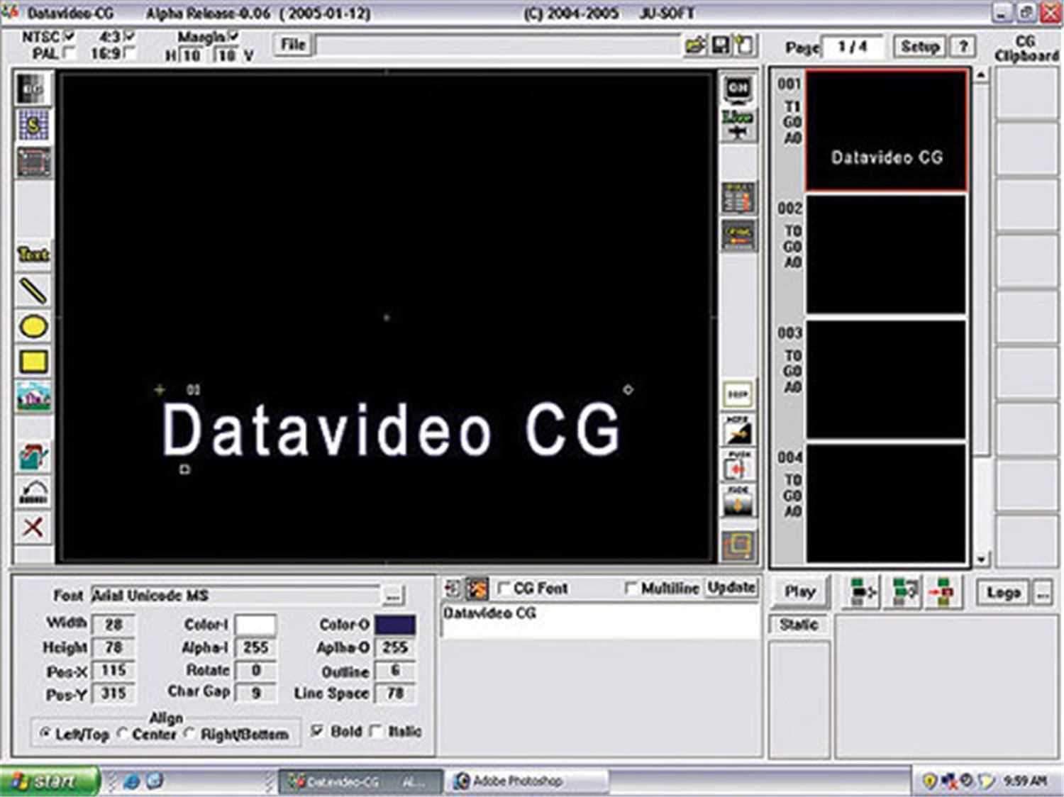 Datavideo CG100D Character Generator - ProSound and Stage Lighting