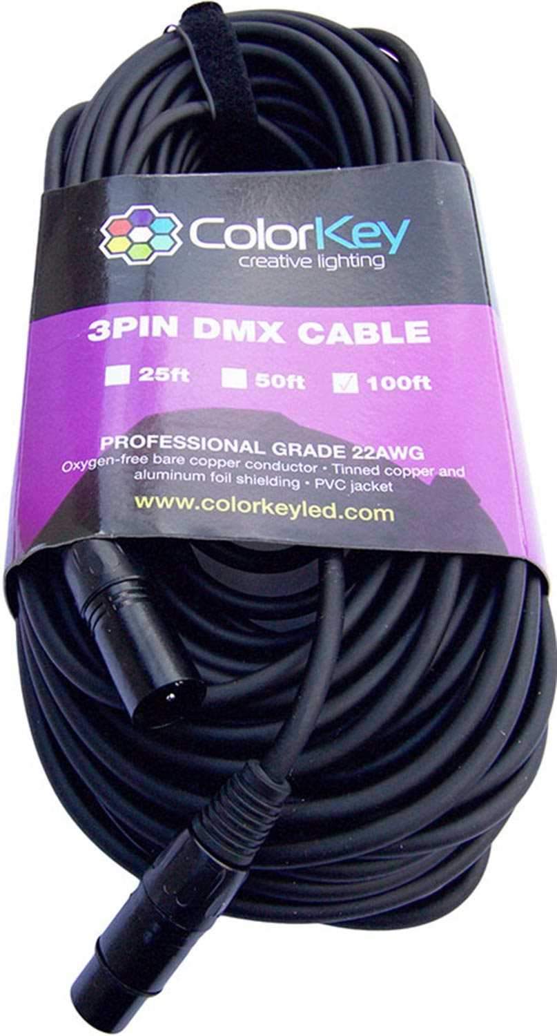 ColorKey CKC-100DMX 3-Pin DMX Light Cable 100Ft - ProSound and Stage Lighting