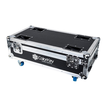 ColorKey CKU-9028 8-Piece Charging Road Case with Casters for MobilePar Mini Hex 4 - PSSL ProSound and Stage Lighting