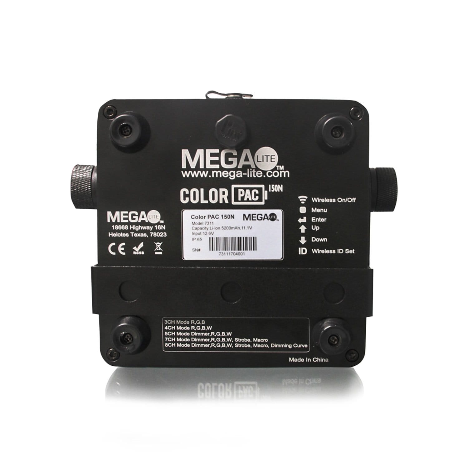 Mega Lite Color Pac 150N Battery Powered IP65 RGBW Wireless LED Light - ProSound and Stage Lighting