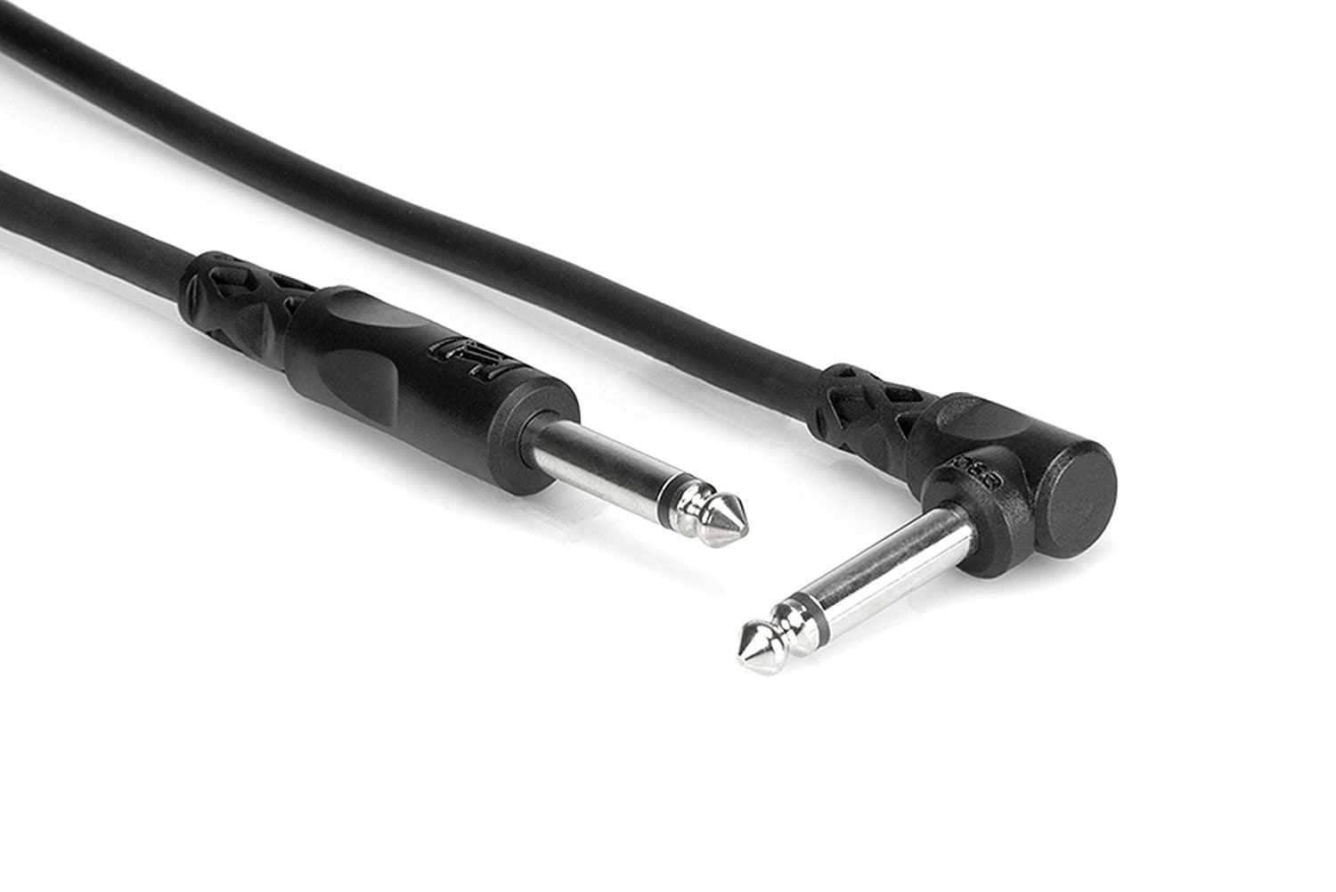Hosa CPP-110R 1/4" TS to Right-Angle 1/4" TS Cable 10 Foot - PSSL ProSound and Stage Lighting