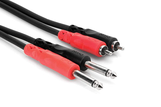 Hosa CPR-206 Dual 1/4" TS to Dual RCA Cable 6m - PSSL ProSound and Stage Lighting