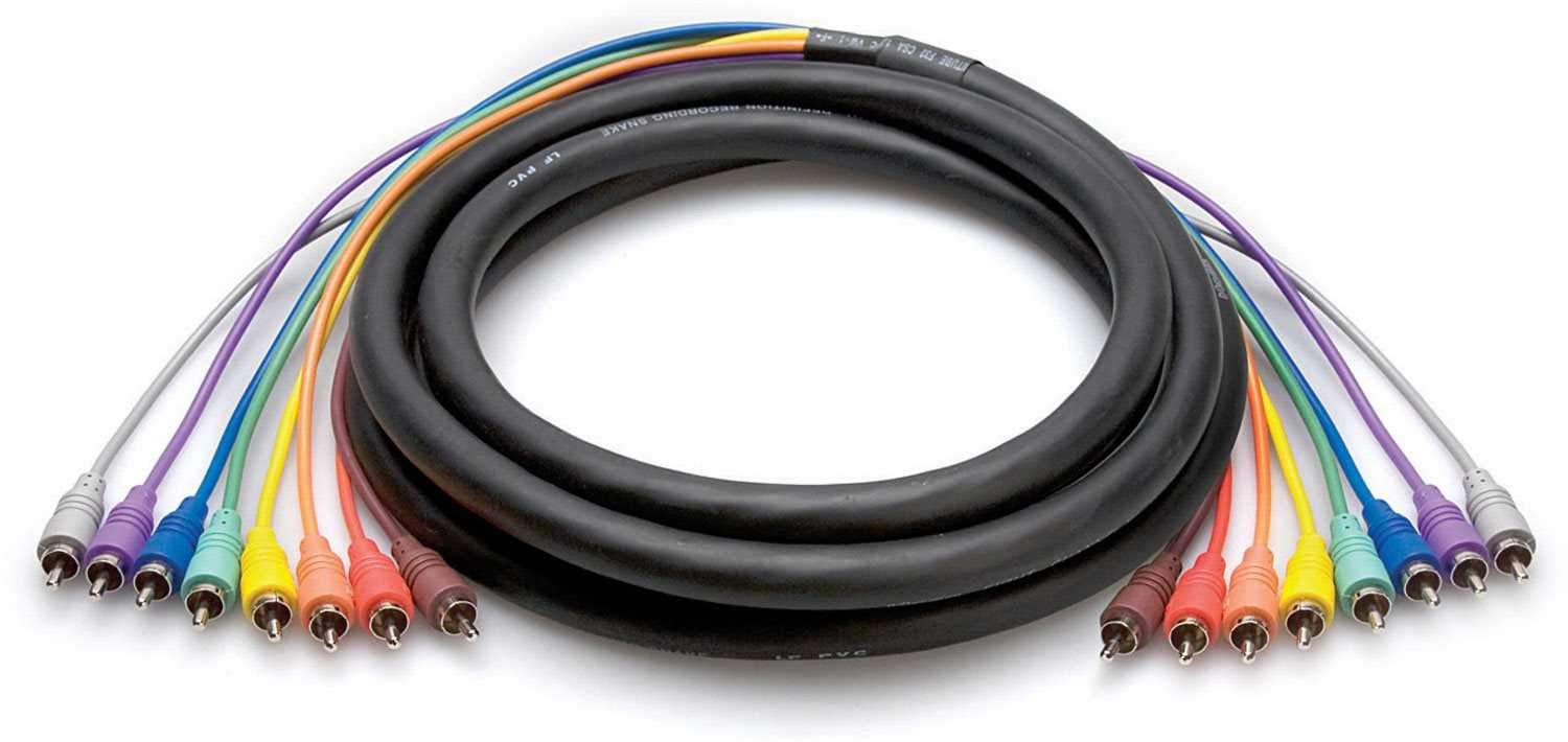 9.9 Ft 8-Ch Snake RCA (M) to RCA (M) Unbalanced - ProSound and Stage Lighting