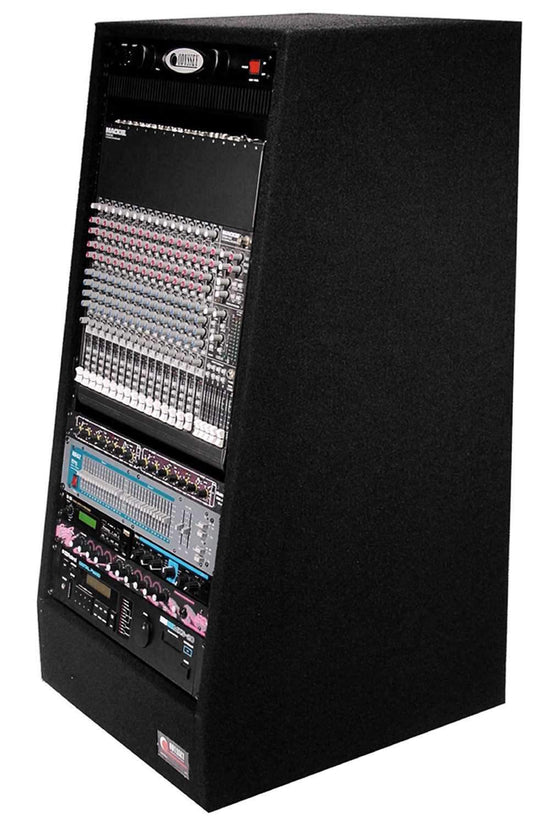Odyssey CRS20W 20U Carpeted Slant Rack with Wheels - ProSound and Stage Lighting