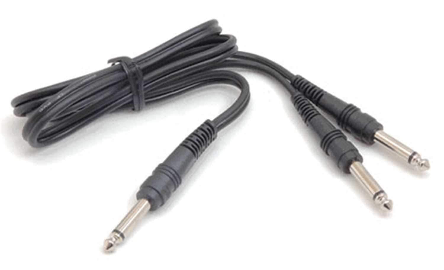 Y-Cable 1/4 (M) to Dual 1/4 (M) Mono 5 Ft Cable - ProSound and Stage Lighting