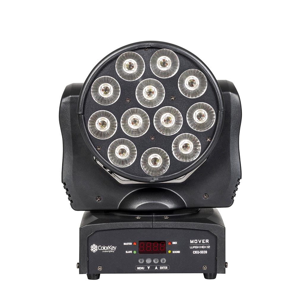 ColorKey CKU-5039 Mover Wash Pro Hex 12 Moving Head Light - PSSL ProSound and Stage Lighting