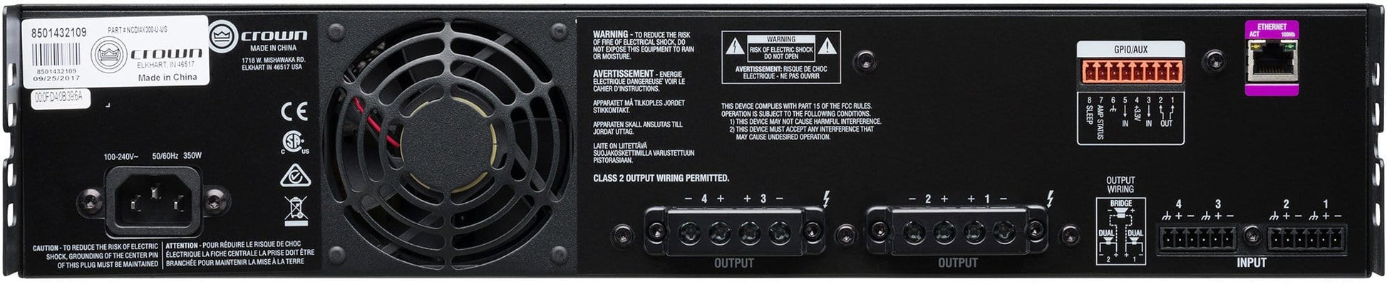 Crown CDi4x300 4x300W Power Amplifier - ProSound and Stage Lighting