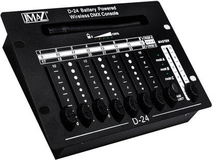 JMAZ D-24 Wireless Battery Powered DMX Controller - ProSound and Stage Lighting