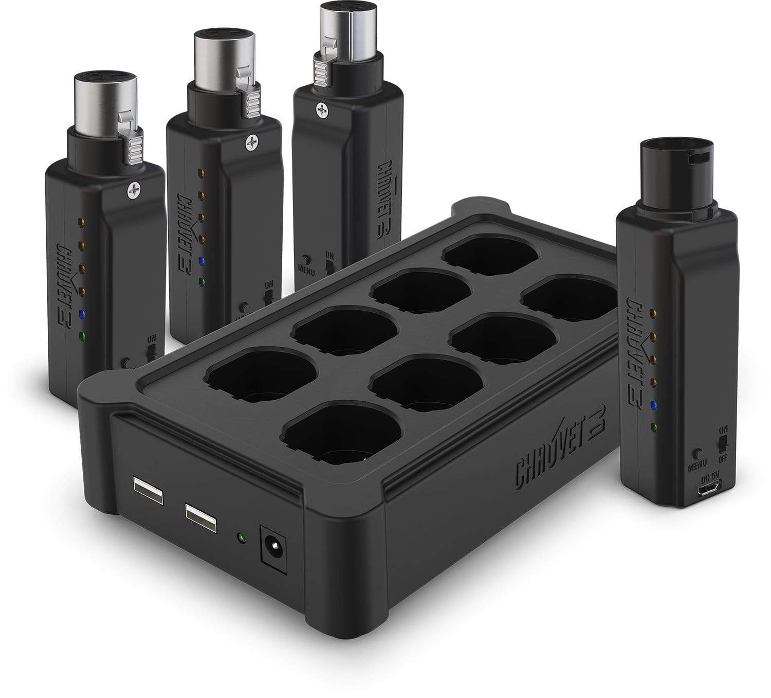 Chauvet D-Fi XLR Wireless Pack w/ Charging Station - ProSound and Stage Lighting