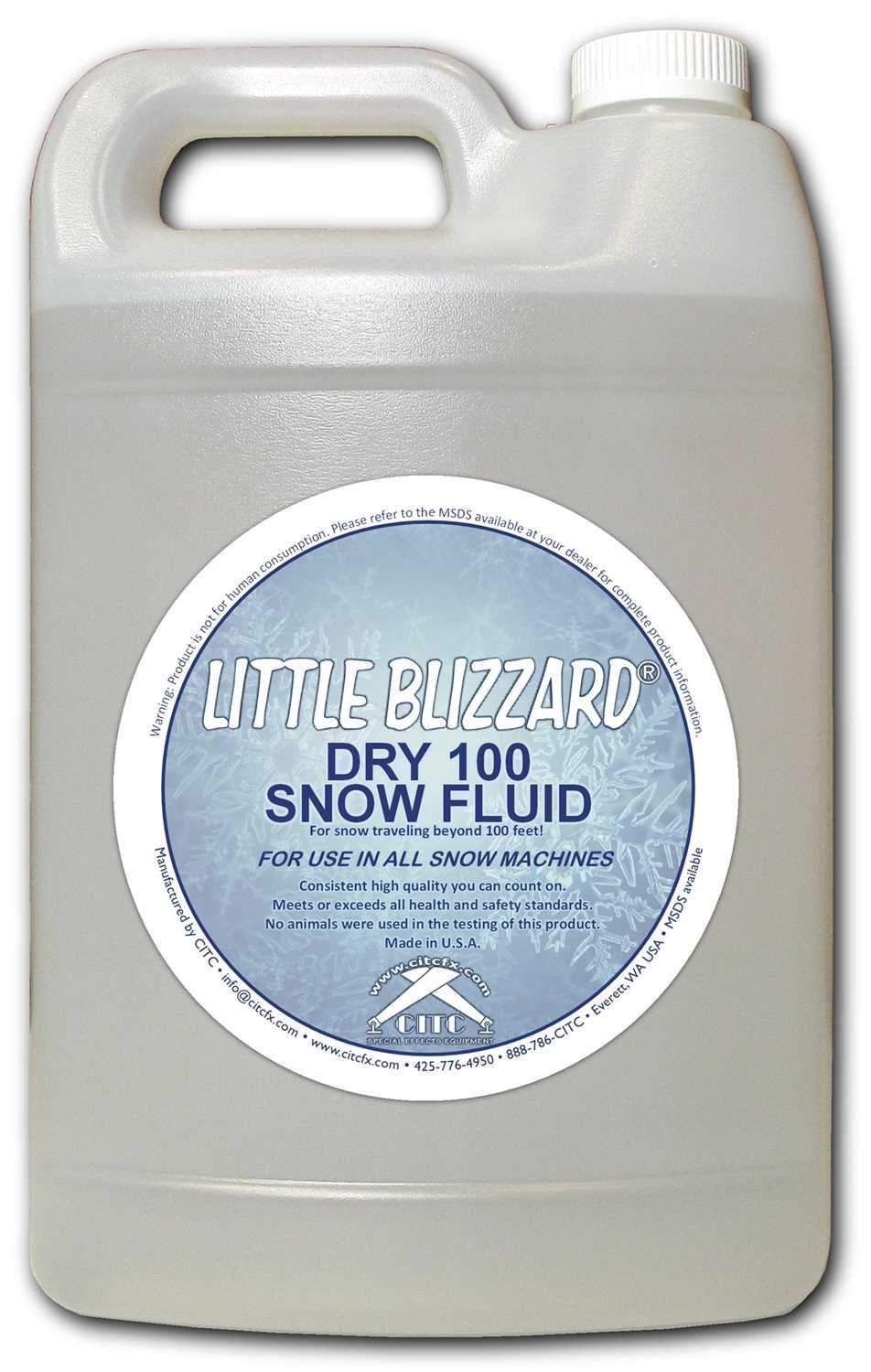 CITC Little Blizzard Dry 100 Snow Fluid 1 Gallon - ProSound and Stage Lighting