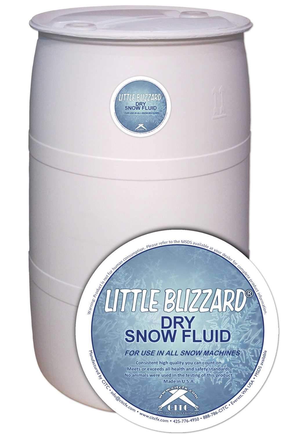 CITC Little Blizzard Dry 50 Snow Fluid 55 Gal Dr - ProSound and Stage Lighting