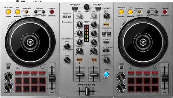 Pioneer DJ DDJ-400 Limited Edition Silver DJ Controller for