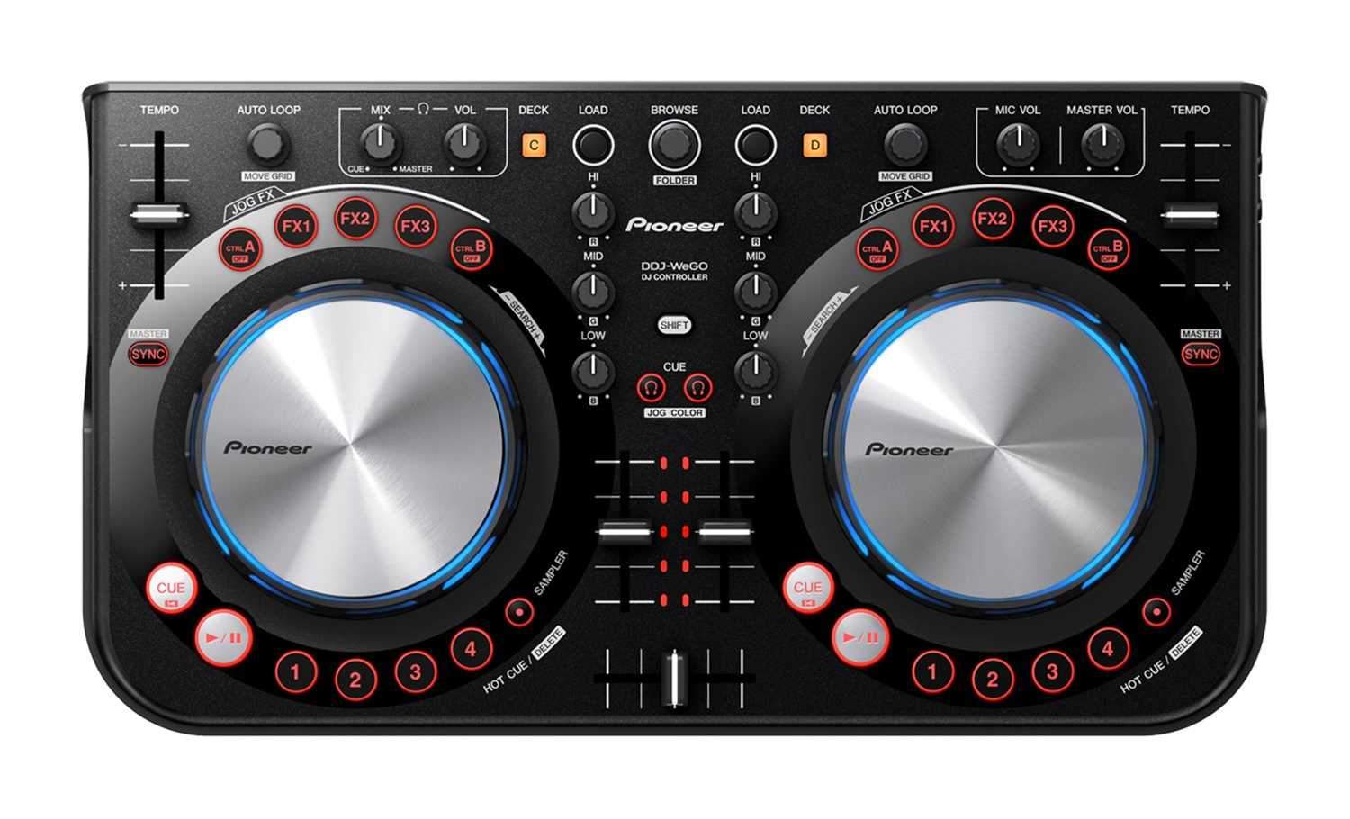 Pioneer DJ DDJ-WEGO-K Virtual DJ Controller - Black | PSSL