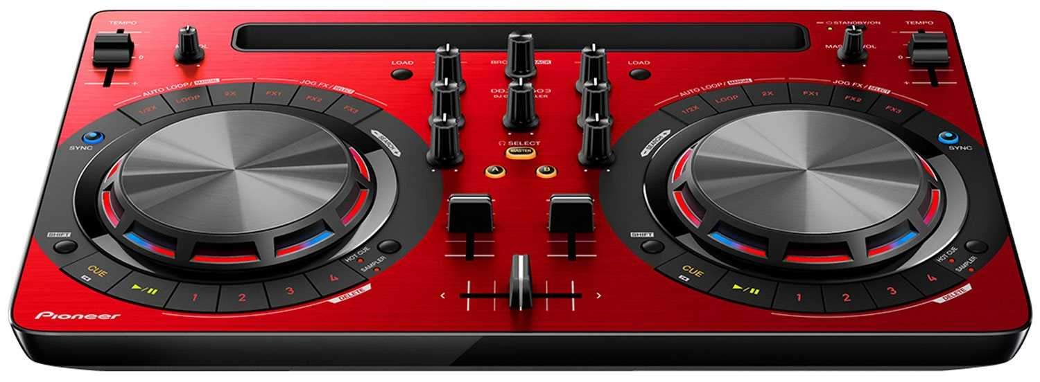 Pioneer DJ DDJ-WeGO3 Compact 2 Deck RED DJ Controller | PSSL