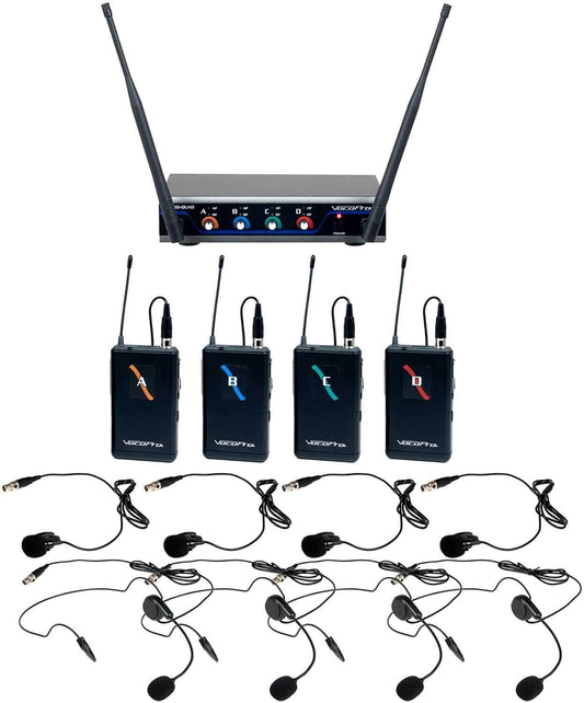 VocoPro Digital Quad B1 Wireless Headset/lapel Mic System - ProSound and Stage Lighting