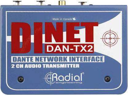 Radial DiNet DAN-TX2 Dante Network Transmitter - ProSound and Stage Lighting