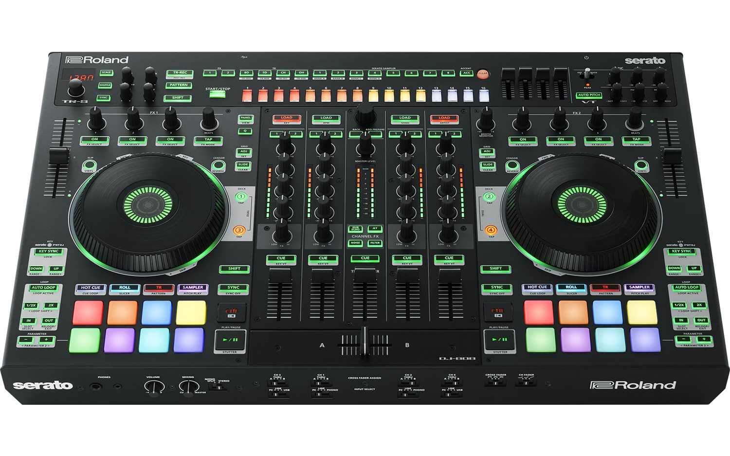 Roland DJ-808 Serato DJ Controller & Drum Machine - ProSound and Stage Lighting
