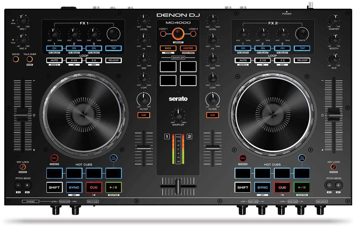 Denon DJ MC4000 DJ Controller with Odyssey ATA Case - ProSound and Stage Lighting