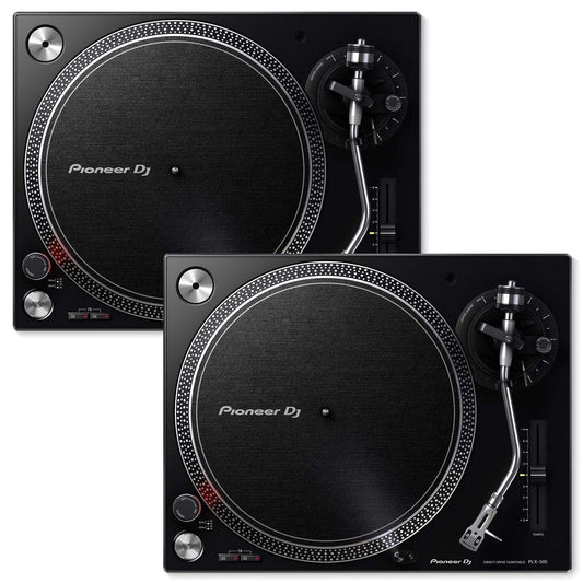 Pioneer PLX-500-K Direct Drive DJ Turntable Pair - ProSound and Stage Lighting