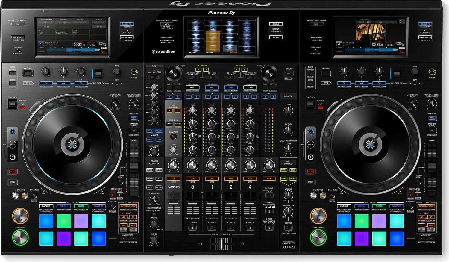 Pioneer DDJ-RZX 4-Deck DJ Controller with Case - ProSound and Stage Lighting