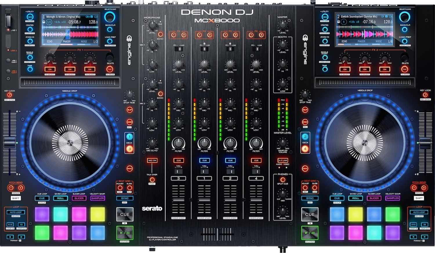 Denon DJ MCX8000 DJ System with Magma Hard Case - ProSound and Stage Lighting