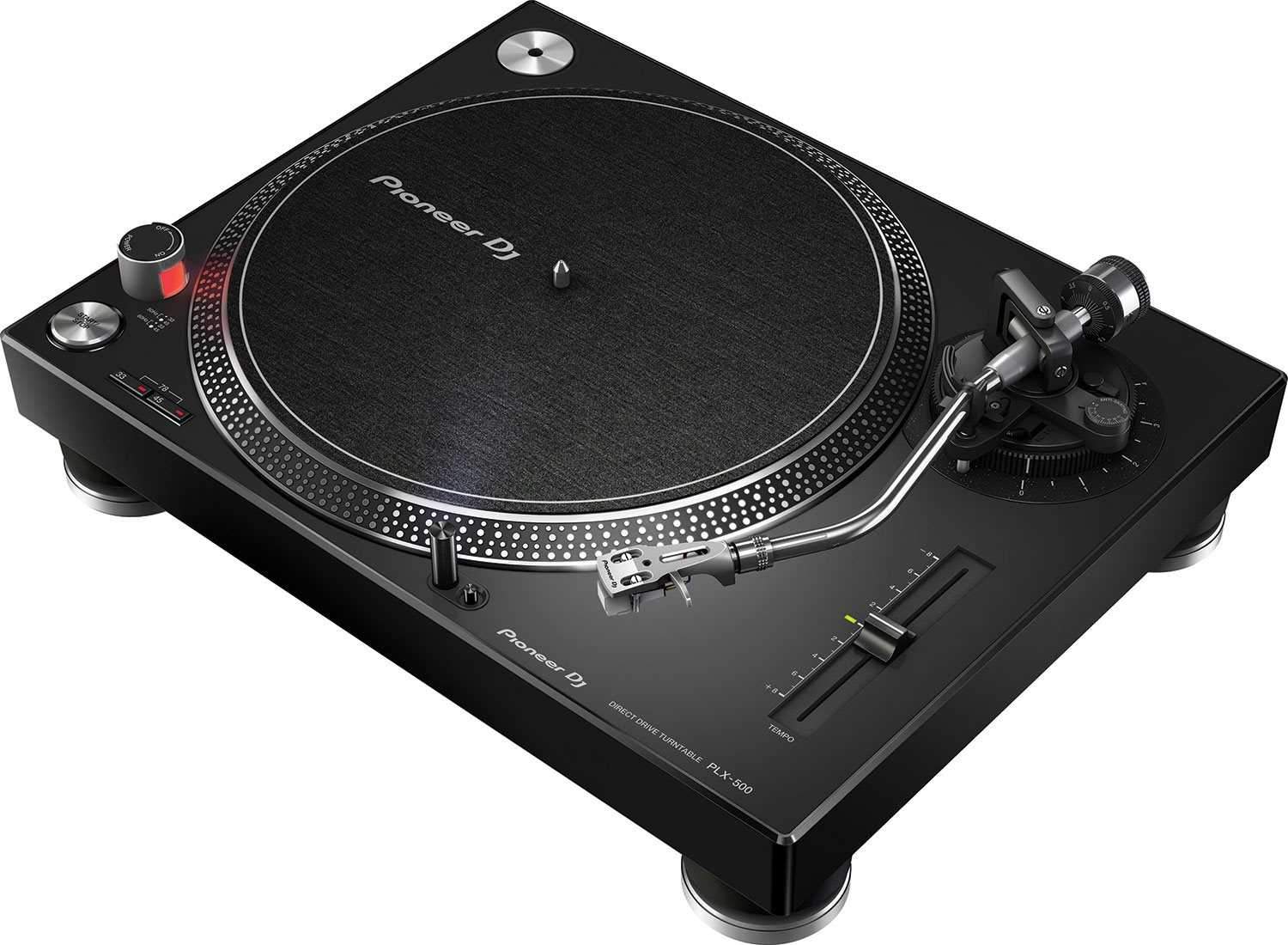 Pioneer PLX-500-K Direct Drive Turntable with Case - ProSound and Stage Lighting