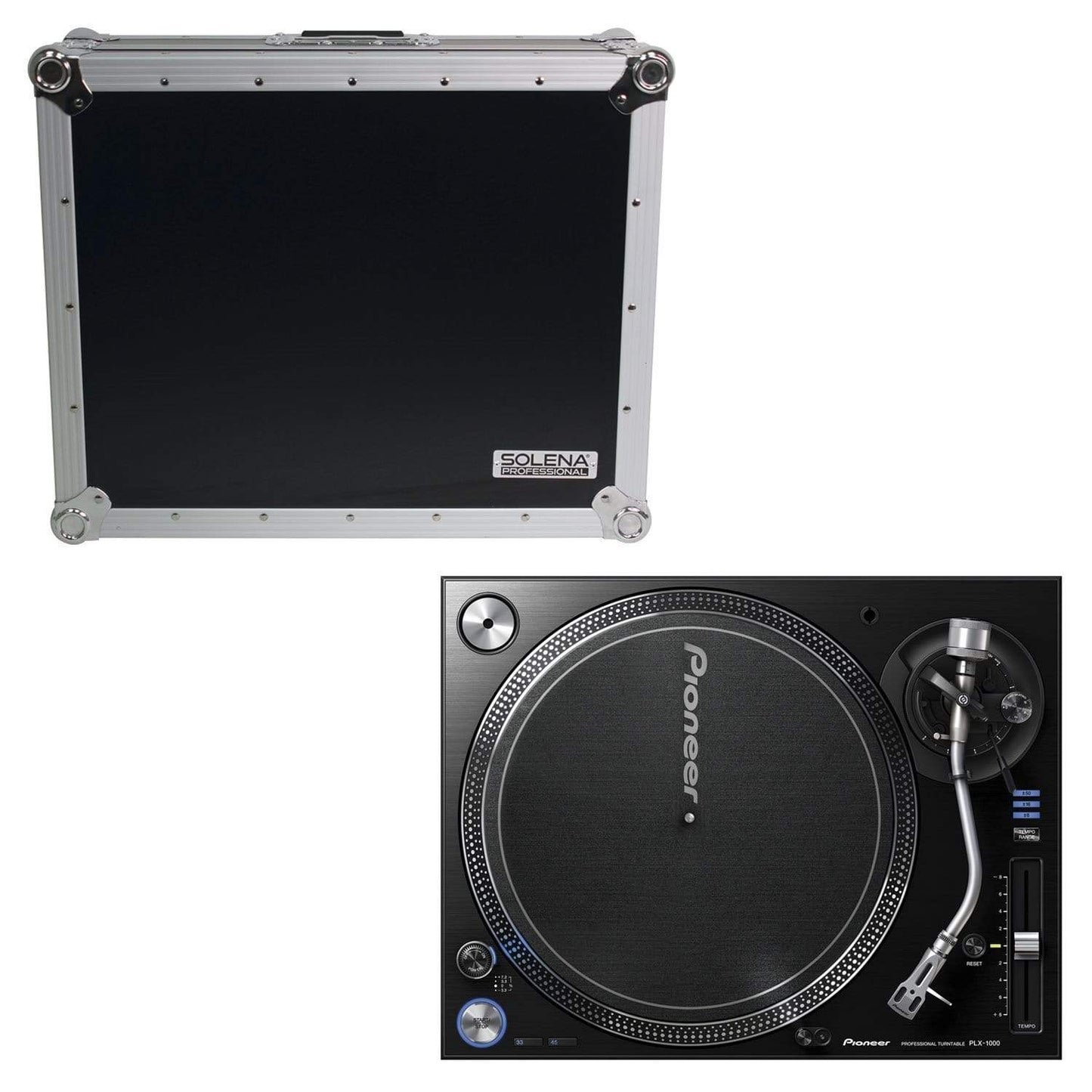 Pioneer PLX1000 Direct Drive Turntable with Road Case - ProSound and Stage Lighting