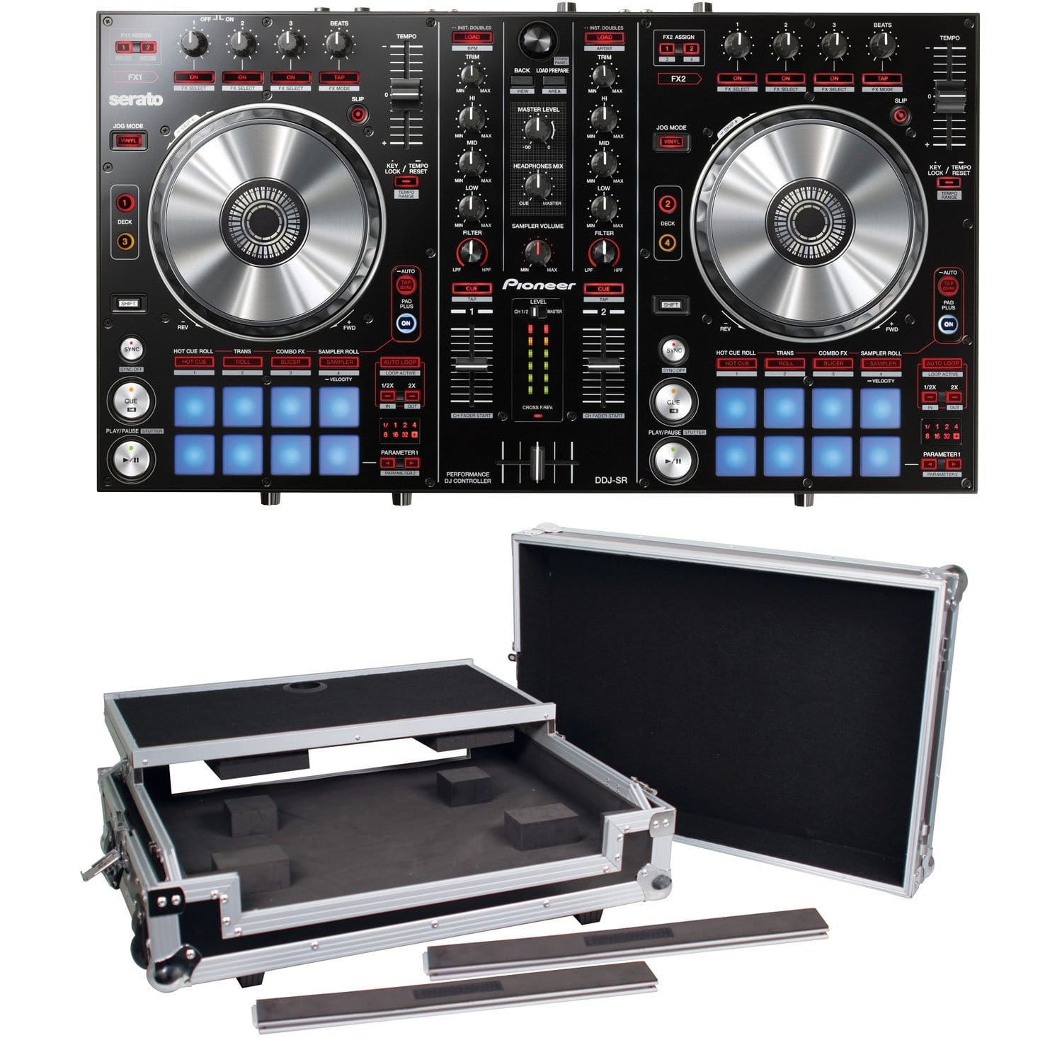 Pioneer DDJ-SR Serato DJ Controller with Road Case - ProSound and Stage Lighting