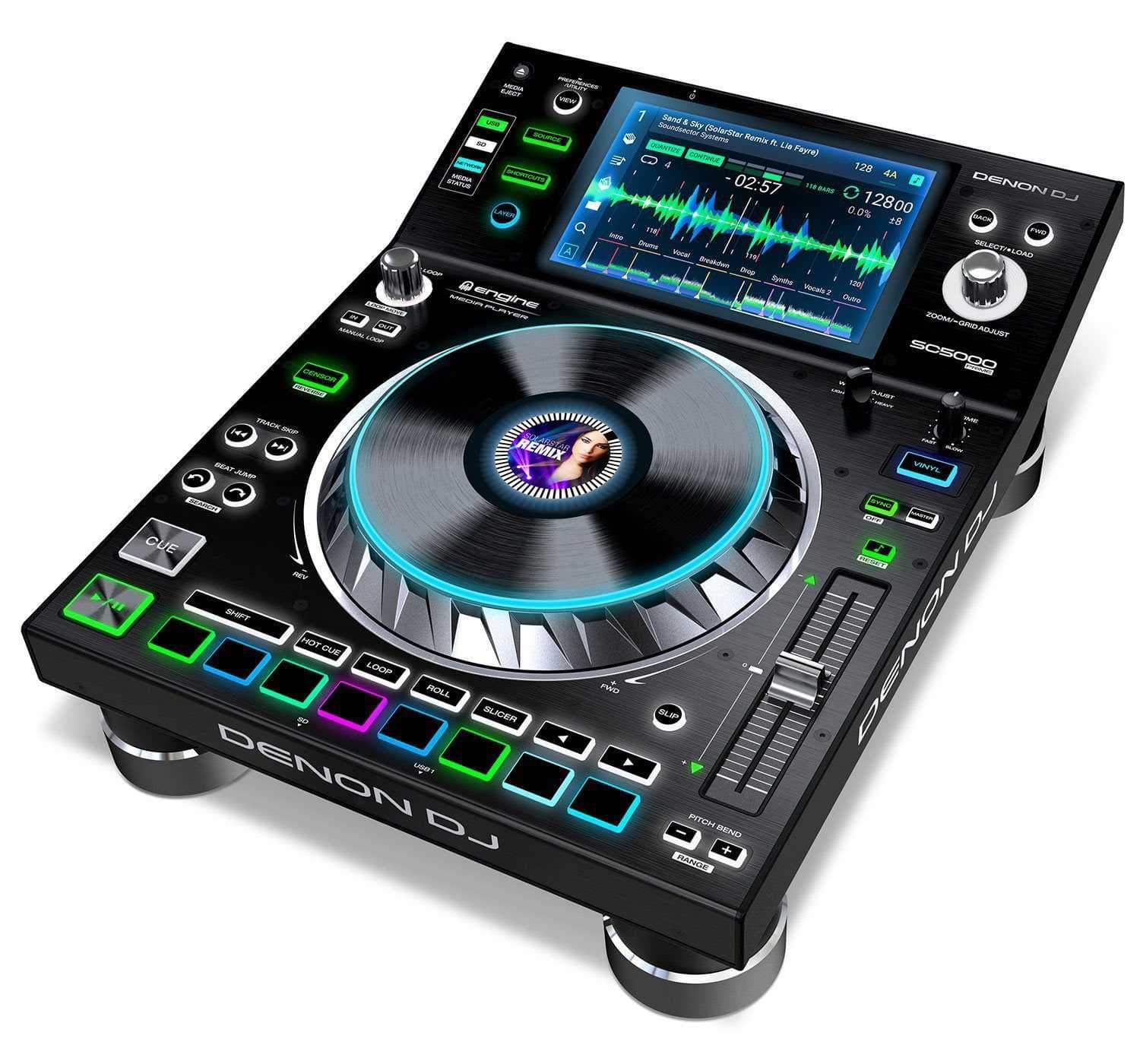 Denon DJ SC5000 Prime Tabletop DJ Media Players with X1800 Prime Mixer - ProSound and Stage Lighting
