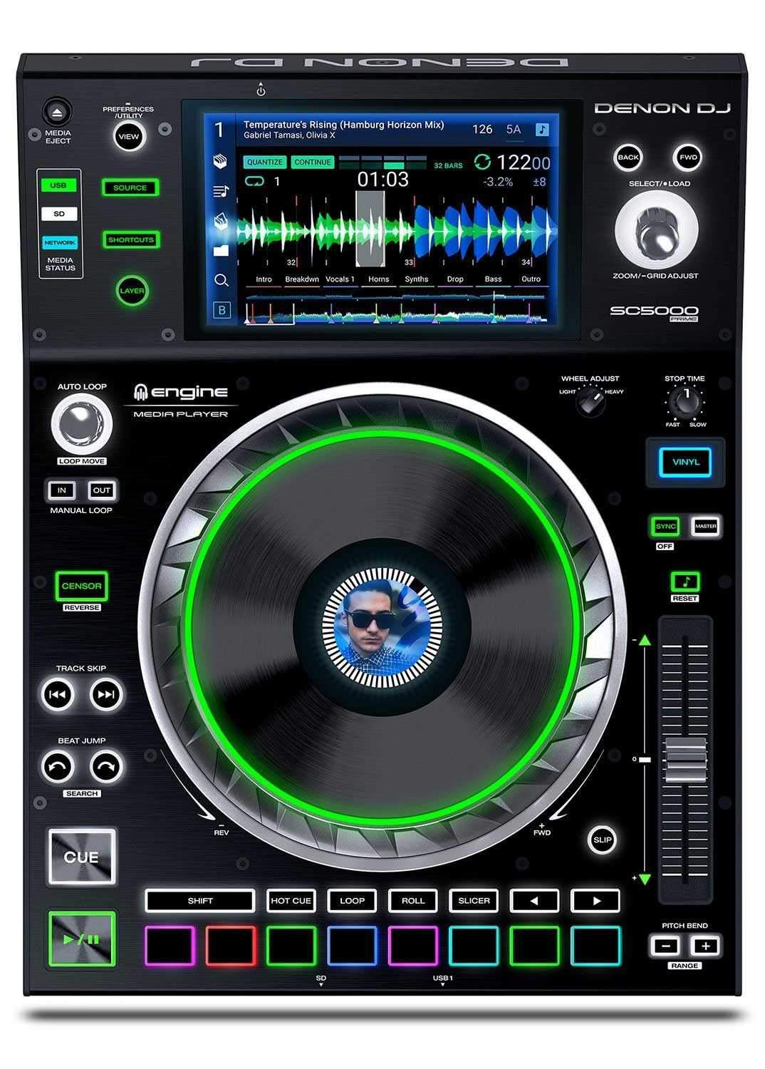Denon DJ SC5000 Prime DJ Media Players with Cases - ProSound and Stage Lighting