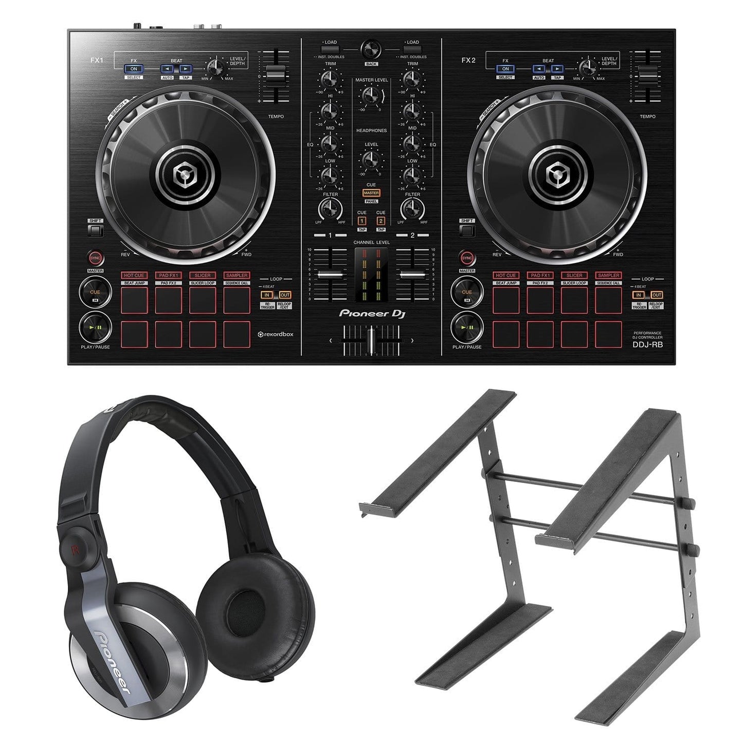 agentschap krokodil geeuwen Pioneer DJ DDJ-RB DJ Controller with HDJ-500 Headphones and Laptop Stand |  PSSL ProSound and Stage Lighting