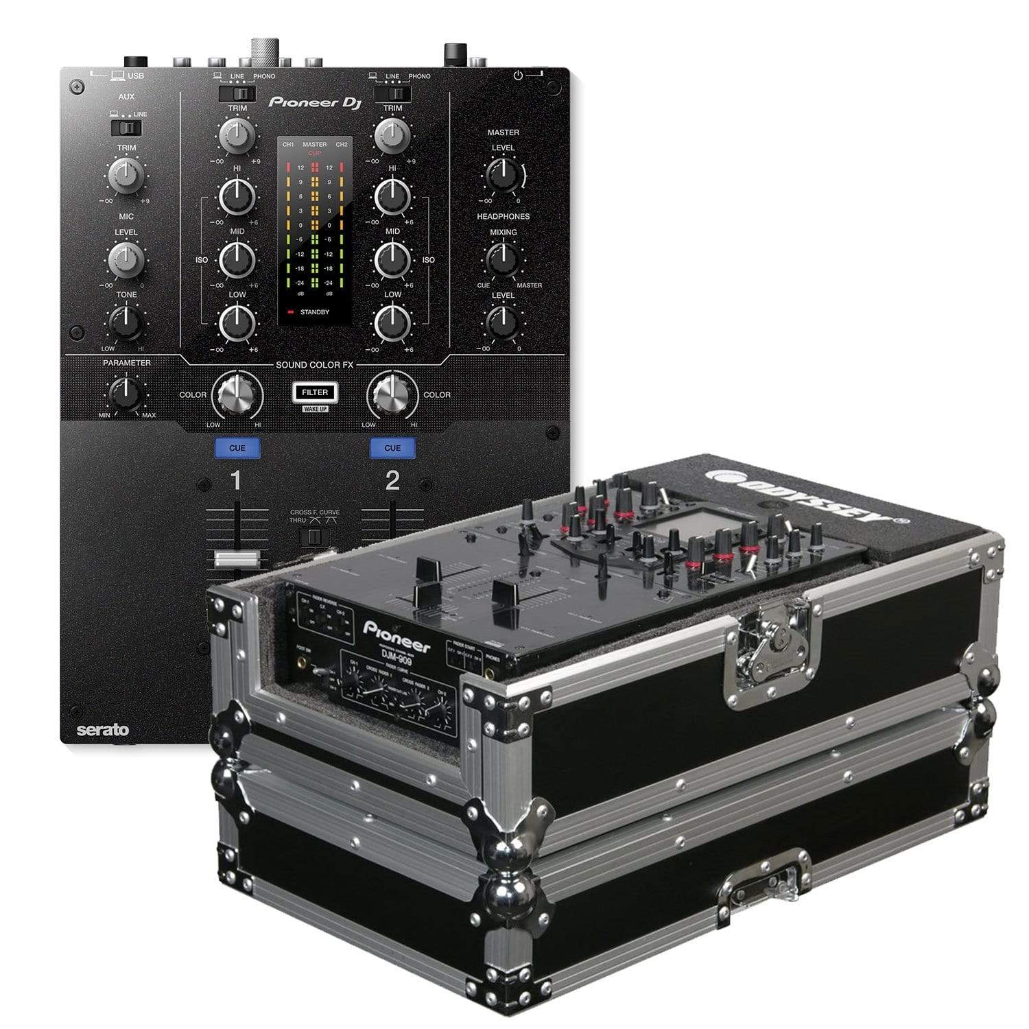 Pioneer DJM-S3 Mixer for Serato DJ with Case - ProSound and Stage Lighting
