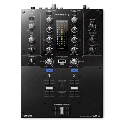 Pioneer DJM-S3 Mixer for Serato DJ & Numark TT250USB Turntables - ProSound and Stage Lighting