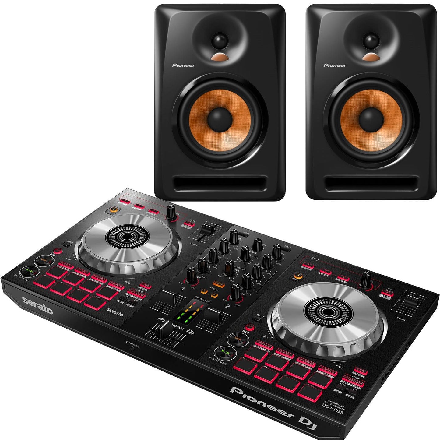 Pioneer DDJ-SB3 DJ Controller & BULIT6 Monitors - ProSound and Stage Lighting