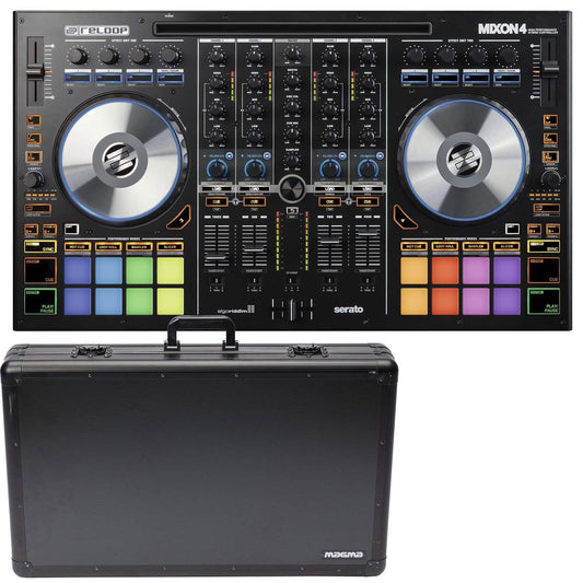Reloop Mixon 4 Serato DJ Controller with Carry-Lite DJ Case - ProSound and Stage Lighting