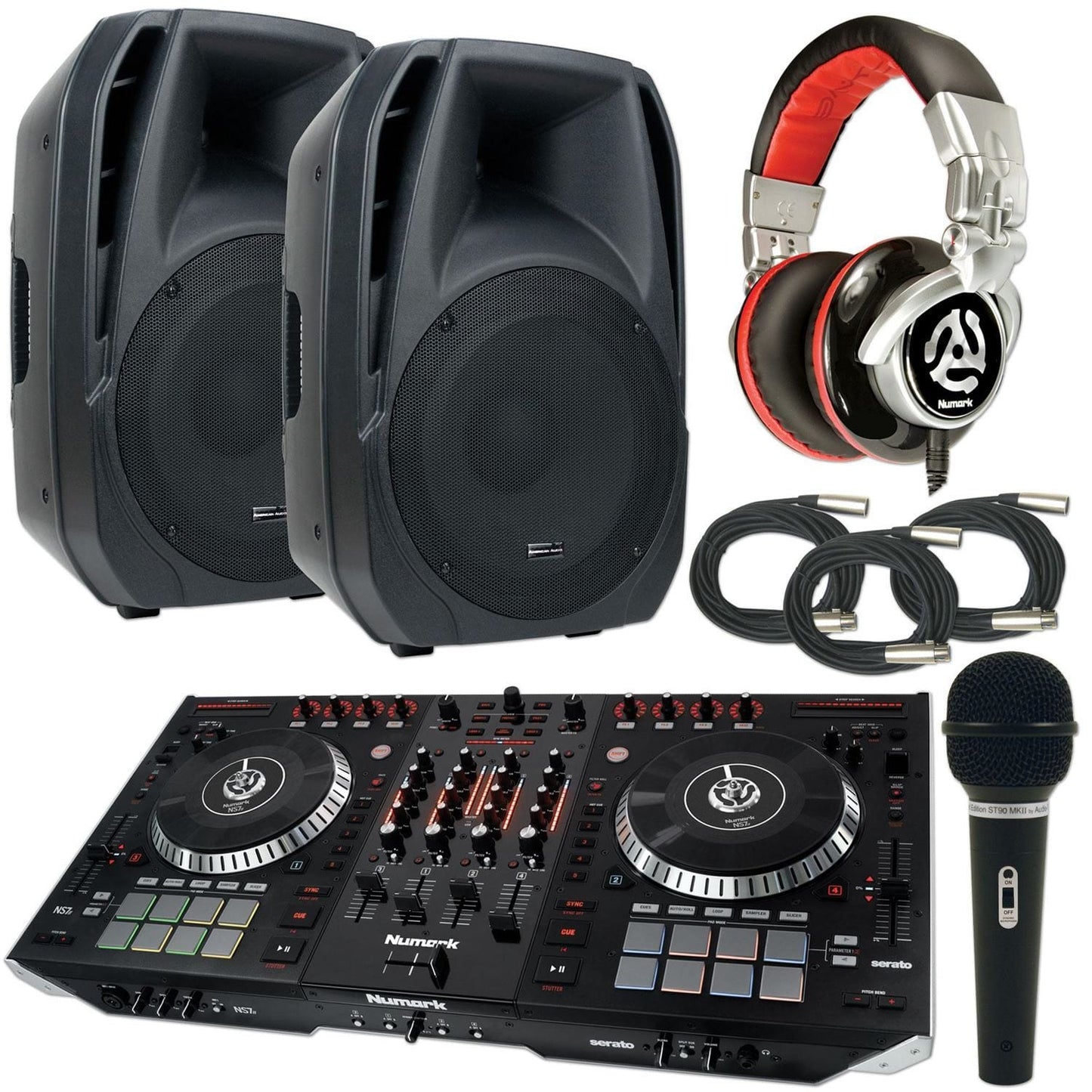 Numark NS7II Dj Package With ELS15A Speakers - ProSound and Stage Lighting