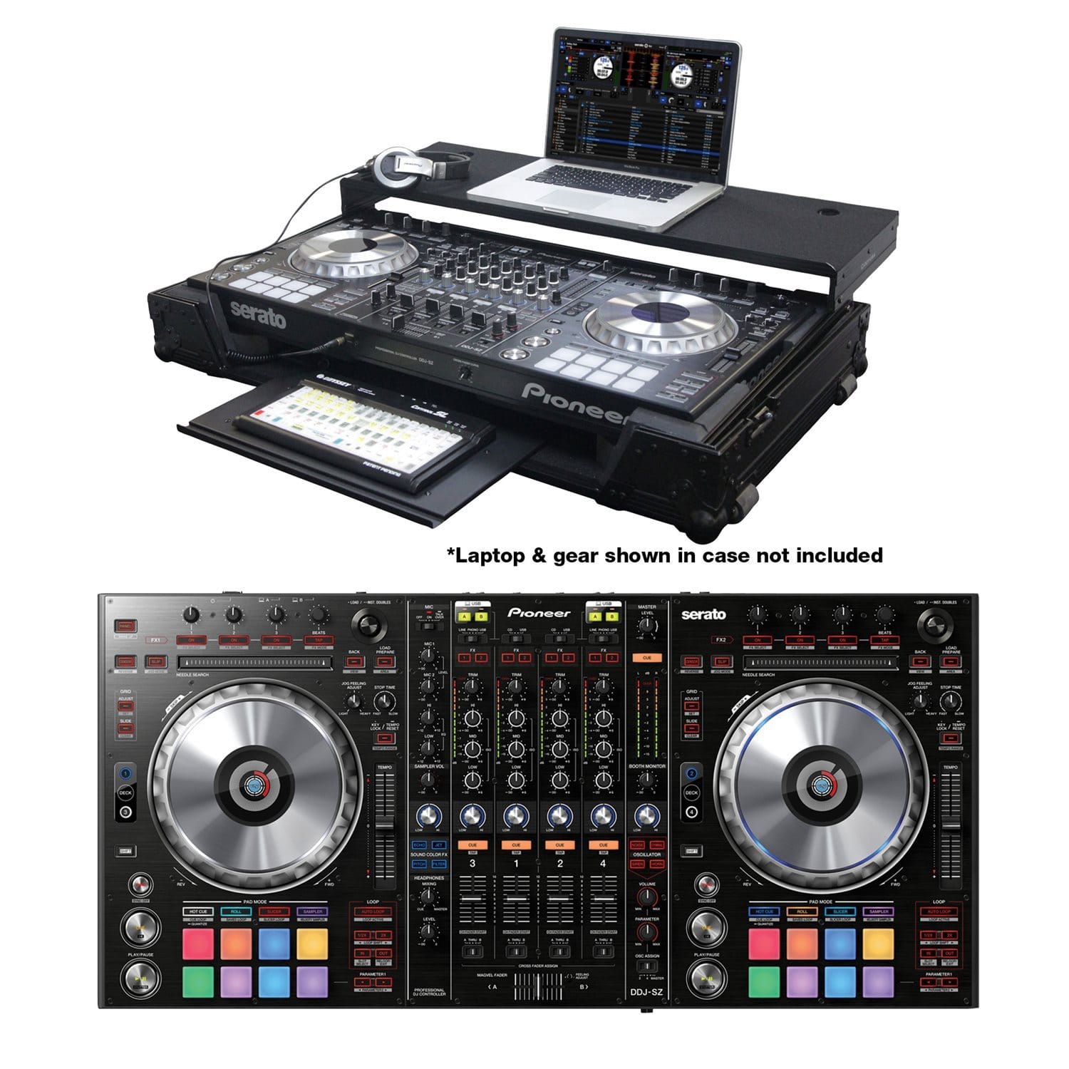 Pioneer DDJ-SZ DJ Controller & Odyssey Black Label Glide Case - ProSound and Stage Lighting
