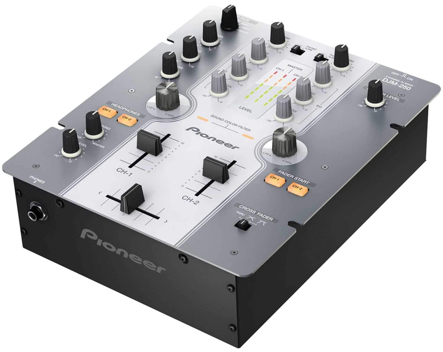 Pioneer DJM-250-W Compact 10" 2 Channel DJ Mixer - PSSL ProSound and Stage Lighting