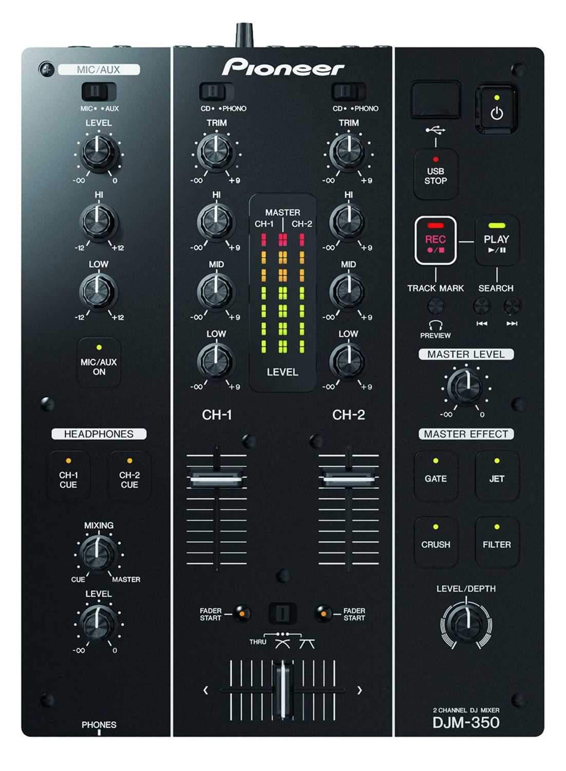 Pioneer DJM-350 2-Channel DJ Mixer - ProSound and Stage Lighting