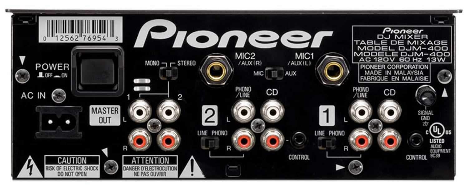 and　Pioneer　ProSound　DJ　Mixer　DJM-400　PSSL　Channel　DJ　with　Effects　Stage　Lighting