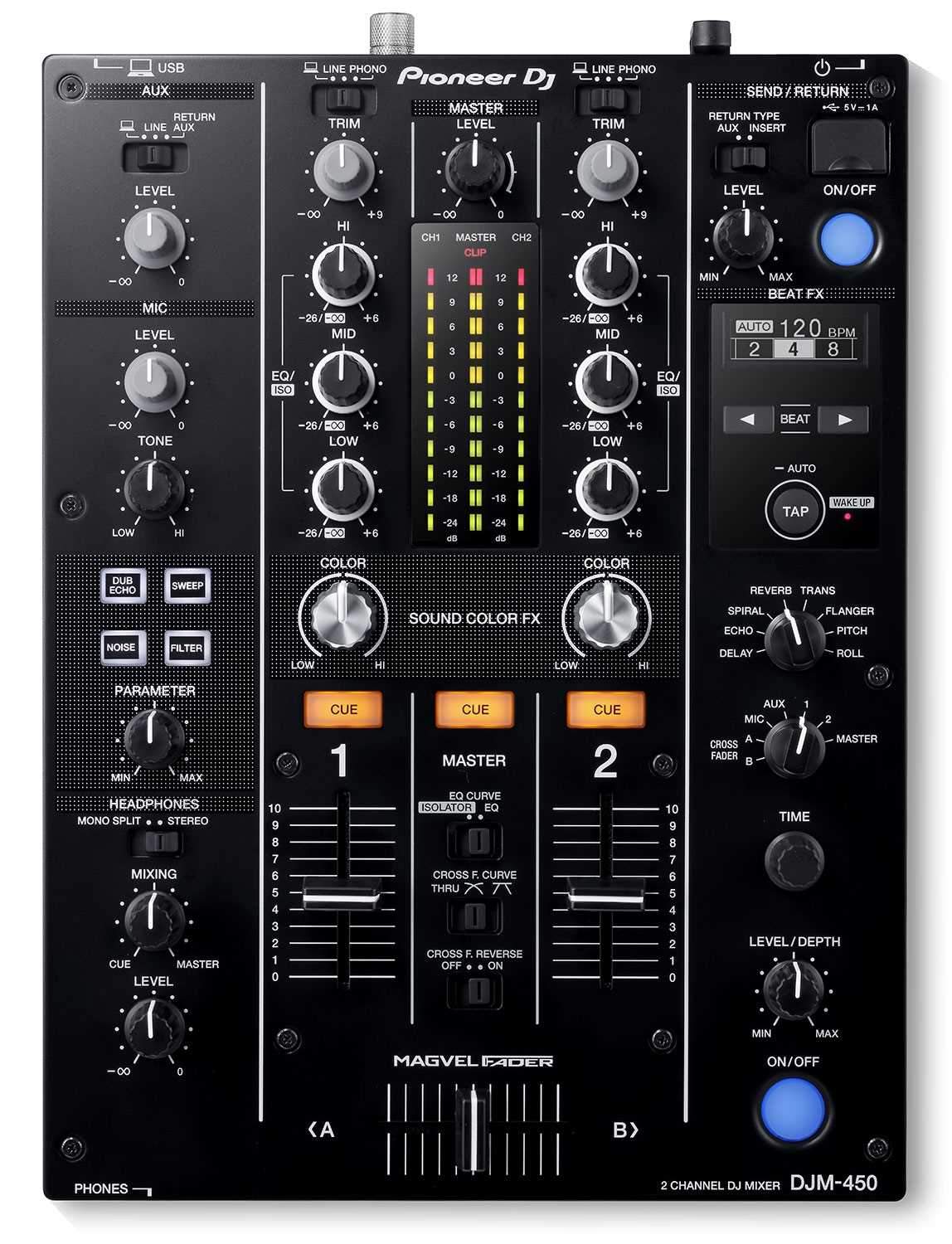 Pioneer DJM-450 2-Channel DJ Mixer - ProSound and Stage Lighting