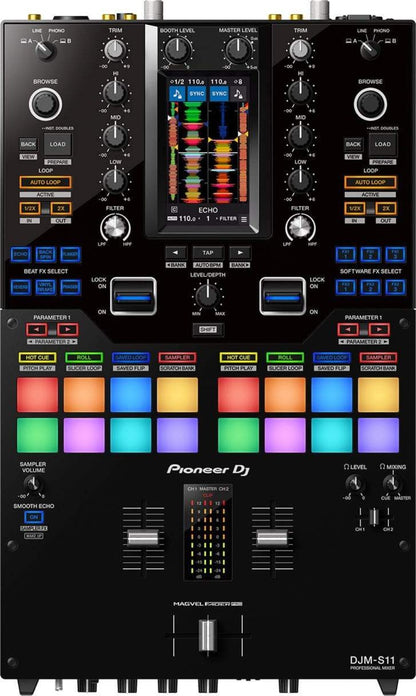 Pioneer DJ DJM-S11 2-Channel DJ Mixer for Serato - ProSound and Stage Lighting