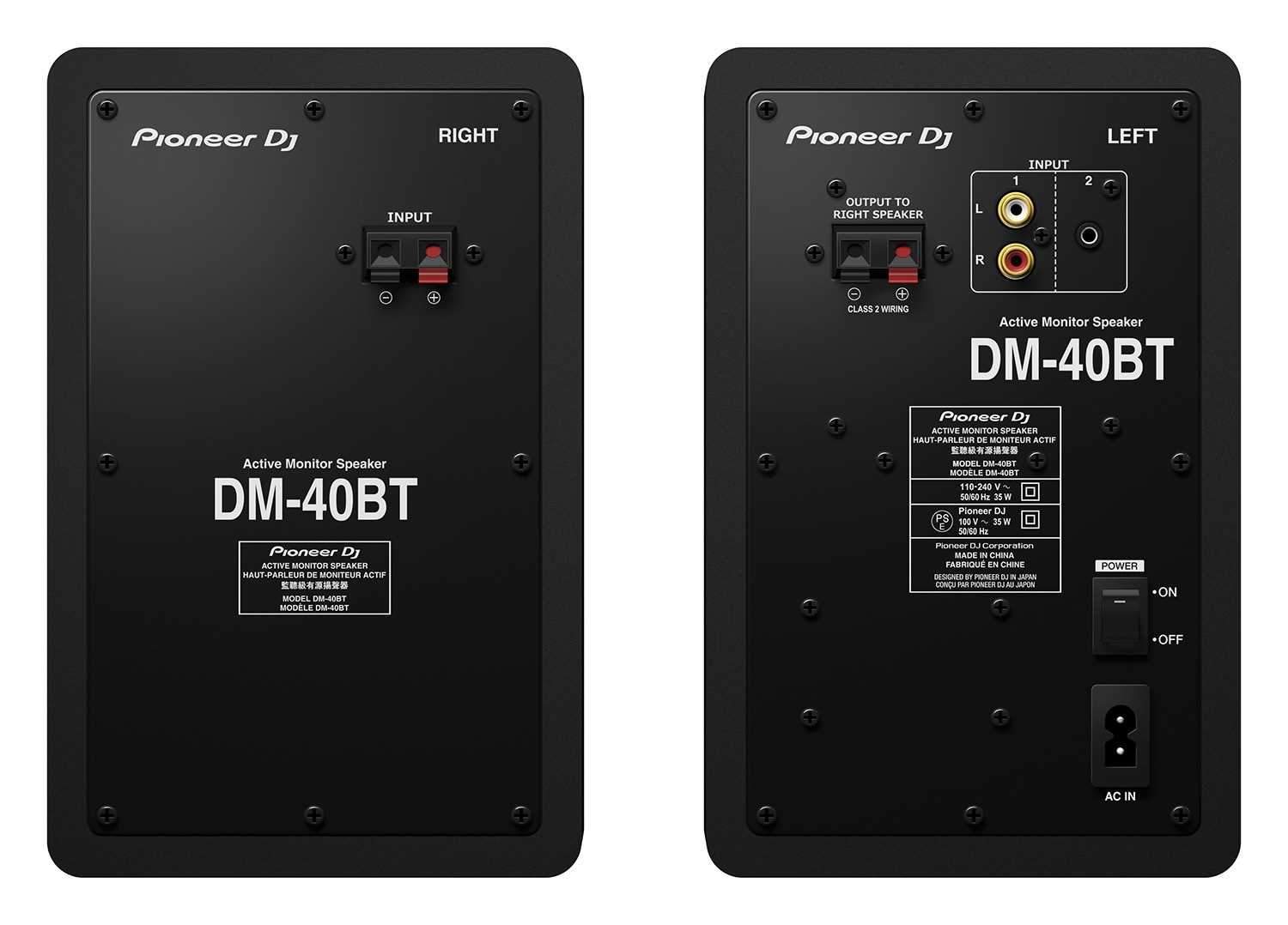 Pioneer DM-40BT 4-Inch Powered Monitor Pair with Bluetooth - ProSound and Stage Lighting