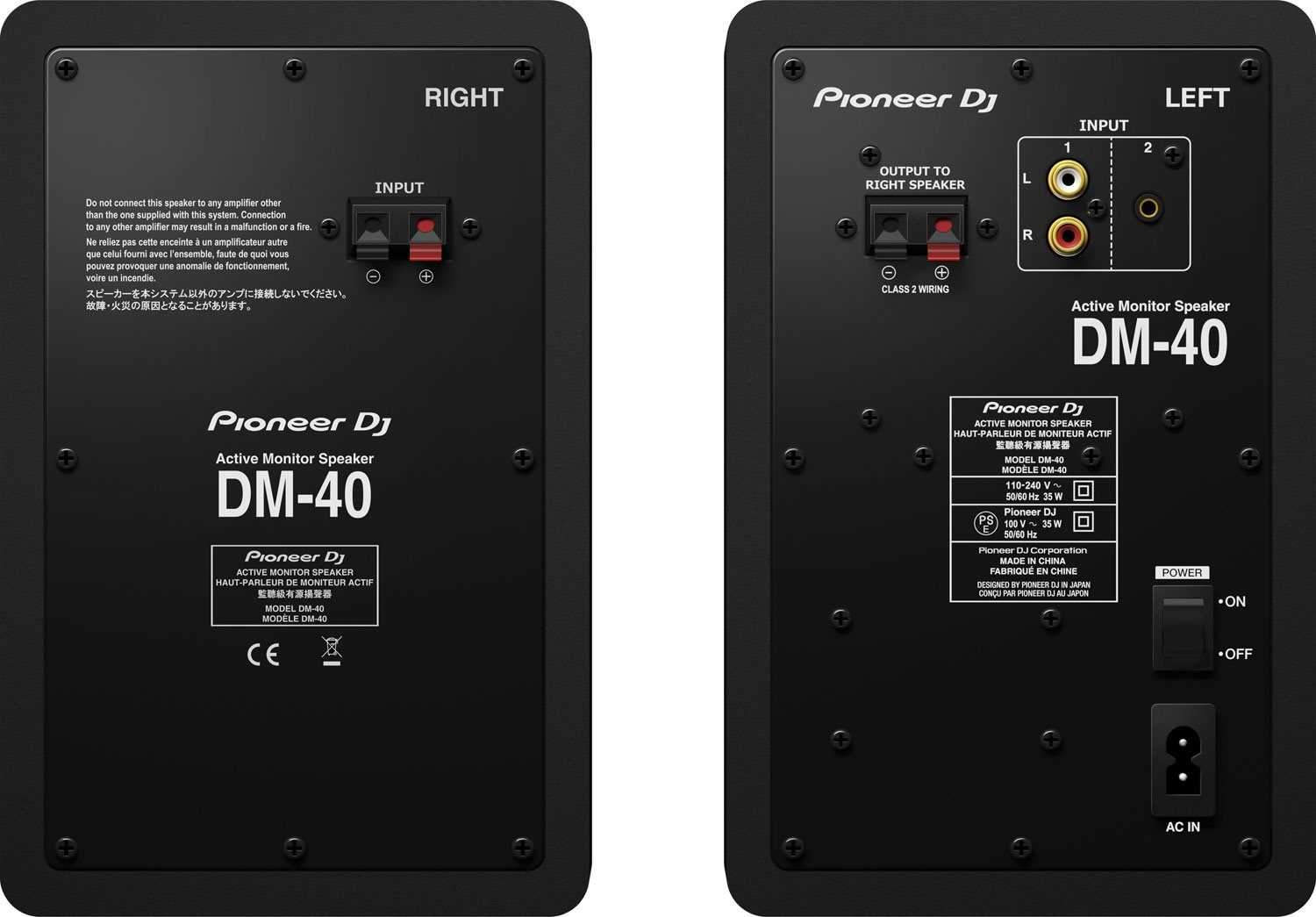 Pioneer DM-40 4-Inch Desktop Powered Monitors Pair - ProSound and Stage Lighting