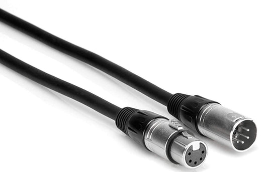 Hosa DMX-025 DMX Cable XLR5M to XLR5F 5-Pin 25ft - ProSound and Stage Lighting