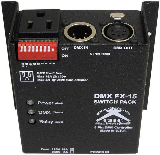 CITC 5-pin DMX FX-15 Switchpack 1-Ch 120vac - ProSound and Stage Lighting