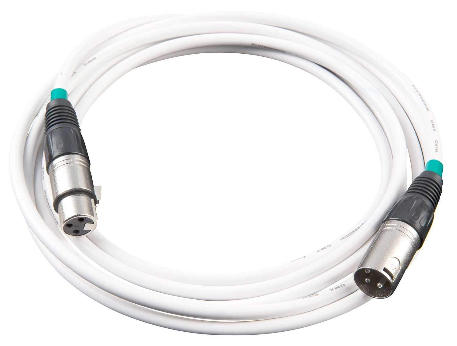 Chauvet DMX3P5FT-WHT 3-Pin 5 Ft DMX Cable White - ProSound and Stage Lighting